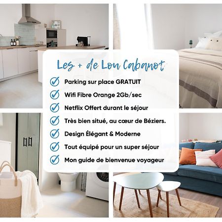 Lou Cabanot - Appartement Lumineux 3 Chambres - Parking Gratuit Béziers Zewnętrze zdjęcie